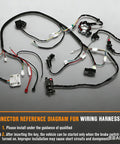 All In One Wiring Harness Kit For 125cc And 150cc GY6 Engines With CDI Stator Regulator Ignition Coil Waterproof Switches