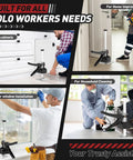 XClifes Labor-Saving Arm Jack Handle 2-Pack; black lifting tool for cabinets/doors, raises 6.69 in with 450 lb load.