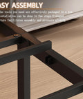 Top Tier Full Bed Frame With Sleek Headboard And Zero Groan Steel Base For Dreamy Nights No Sweat Assembly Low Profile Platform showing easy assembly metal base support structure.