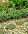 Circular DIY Garden Path Paving Mold 13.58 Inch Reusable Concrete Stepping Stone Form for outdoor walkways in decorative pathway