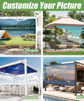 Custom Design Shade Cloth With UV Protection And HD Printing Full Color Pergola And Gazebo Shade Cover With Grommets Sun Shade