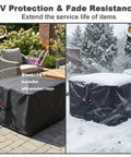 Square Fire Pit Cover Heavy Duty Tough As Nails 600D Fabric With PVC Coating All Weather Waterproof And Anti Crack Fits 29 To 32 Inch Square Fire Pits Or Tables 24 Inch High Outdoor Patio Must Have Protection Black.