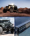 32 Inch LED Light Bar For Trucks Off Road Beefy Curved 180W Flood Spot Combo Beam Driving Lamp Work Light Kit on Jeep roof