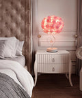 Red Rose Flower Desk Lamp With Lampshade For Nightstand Adds Cute Modern Vibe To Any Bedroom Minimalist Yet Cozy Decor Gift For Women