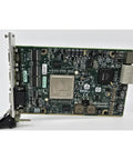 PXIe-1435 Camera Link Frame Grabber For High Speed Machine Vision And Scientific Imaging With PoCL, Cranks Up High Throughput And Flexible Base, Medium, And Full Camera Link Configs For Industrial And Biomedical Imaging. green PXIe frame grabber board with Camera Link ports and metal bracket