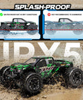 1 18 Scale All Terrain RC Cars 4WD Off Road Truck With 2.4 GHz Remote Waterproof SUV Style in muddy splash-proof test