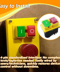 Heavy Duty 120V 16A 4 Pin Electromagnetic Push Button Switch installed on industrial panel