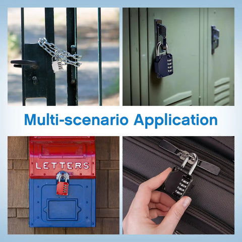 10 Pack Resettable 4 Digit Combination Lock Padlocks Waterproof Locker Locks Small Outdoor Tough As Nails Dope Combo Locks in use