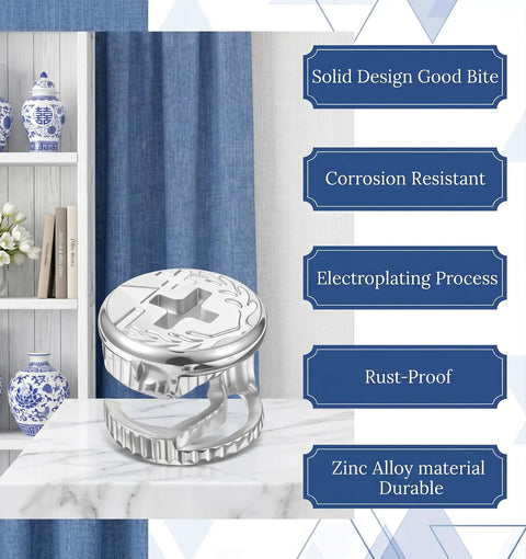 Hardcore Zinc Alloy Cam Lock Fasteners 24 Pack For Cabinets Drawers And Wardrobe Panels Rust Proof showing durable design and electroplated finish.