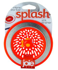 Splash Kitchen Sink Strainer Basket Fits All Standard Sinks 4.5 Inch Stainless Steel Orange Fish Drain Cover on packaging