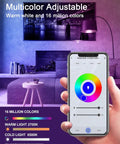 Smart A15 LED Bulbs 6W 40W Equivalent RGB Color Changing Dimmable With E26 Base 2.4GHz WiFi Bluetooth app control interface in living room