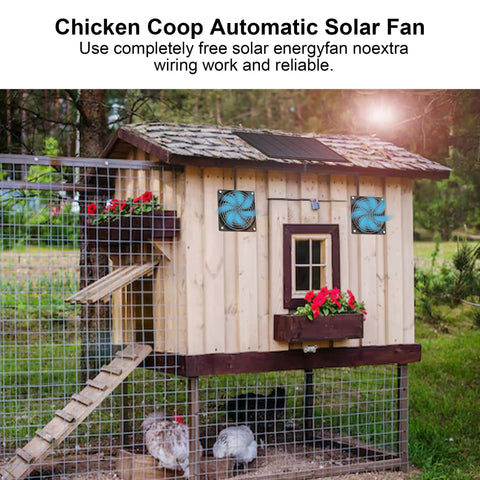 30W Solar Panel Vent Fan Kit For Small Chicken Coops, weatherproof solar exhaust fan for off grid ventilation in coop