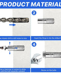 Assortment Of Concrete Anchors 60 Pcs Zinc Plated Carbon Steel Drop In Anchors For Concrete And Drywall Expansion Bolts In Four Sizes One Quarter Inch Five Sixteenth Inch Three Eighth Inch One Half Inch installation steps with tools and anchors