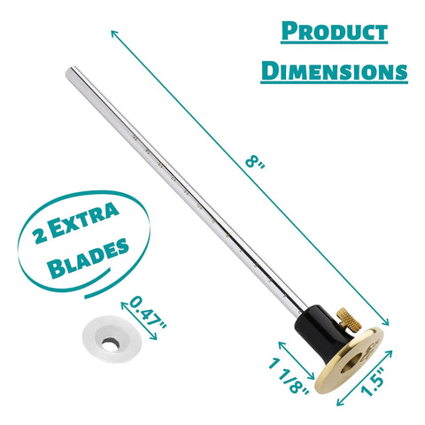 Wheel Marking Gauge With Two Extra Blades And Laser Engraved Graduations And A Solid Brass Face Adjustable For Precise Parallel Layouts