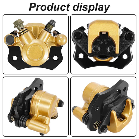 Rear Brake Caliper Go Kart Brake Kit with Beefy Performance Brake Pads for 50cc to 250cc ATVs Go Karts Dune Buggies with durable alloy