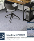 Chair Mat For Carpet 46 By 60 Inches Heavy Duty Vinyl Floor Protector With Grips For Home Office, showing under rolling chair