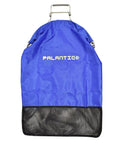 Palantic Blue Nylon Lobster And Fish Game Bag With Squeeze Open Handle, durable lightweight 16x7 inch mesh net, front view