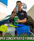 Honeydew Snow Foam Car Wash Soap For Foam Cannons And Guns Thick Clinging Suds That Lift Dirt For A Scratch Free Shine 64 Oz Ready To Roll With Foam Cannon Or Garden Hose Gun, man pouring soap