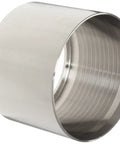 Holedall Sanitary Crimp Ferrule Fitting In 304 Stainless Steel For A Tight Leak-Proof Hose Seal, Fits 3.69 To 3.73 Inch Outer Diameter And 3 Inch Hose ID Industrial Grade viewed from the side