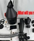 Complete set of Two In One Dust Cyclone Vacuum Cleaner With Wall Mount Or Castor Wheels Space Saving Workshop Dust Collector components.