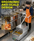 Top-Notch Commercial Fryer Filter Machine 55L 14.5 Gallon Capacity with ergonomic design for safe oil filtration.