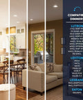 Kitchen and living room with Six Pack BR30 LED Bulbs 65W Equivalent 3000K Soft White Dimmable 650 Lumens in ceiling