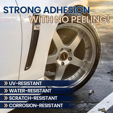 Top Shelf Silver Rim Touch Up Paint Pen For Chrome Wheel Scratches Curb Rash Fix Quick Dry on alloy wheel, showcasing strong adhesion features.