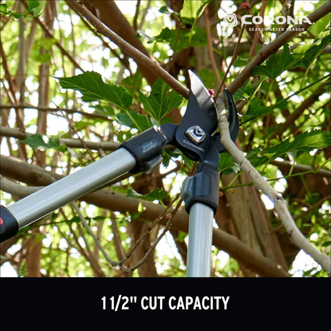 Extendable Bypass Lopper with ComfortGEL Grips 28 to 35 Inch Handle Nonstick Blade 1-1/2 Inch Cut Capacity trimming tree branch