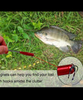 Using Grab And Go Fishing Pliers Set With Two Magnetic Hook Removers for easy hook retrieval near a caught fish.