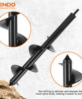 Auger Drill Bits For Planting Set Of 4 Spiral Garden Bulb Planter Tools with sharp spiral design detail, hex drive
