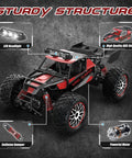 Image of High Speed 30 KMH All Terrain RC Car 1 14 Scale Remote Control Truck With 2.4GHz Radio highlighting durable features.