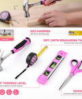 Pink 125 Piece Household Tool Set For Women Portable Tool Kit With Organizer Case For DIY Home Repairs