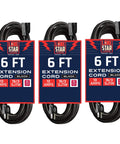 Heavy Duty 100 Ft Indoor Outdoor Extension Cord 16 AWG 3 Prong SJTW Weatherproof Cable Built for Outdoor Use With Pure Copper Wire Ideal