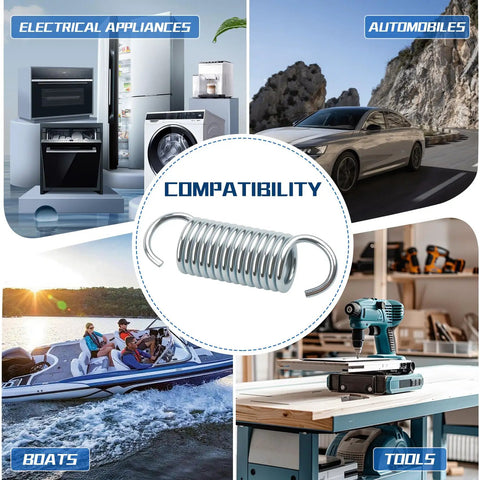 Six Pack 9617 Extension Springs With Hook Ends Go-To 2.64 In Long, 0.75 In Outer Diameter, 0.6 In Wire Diameter for electrical appliances