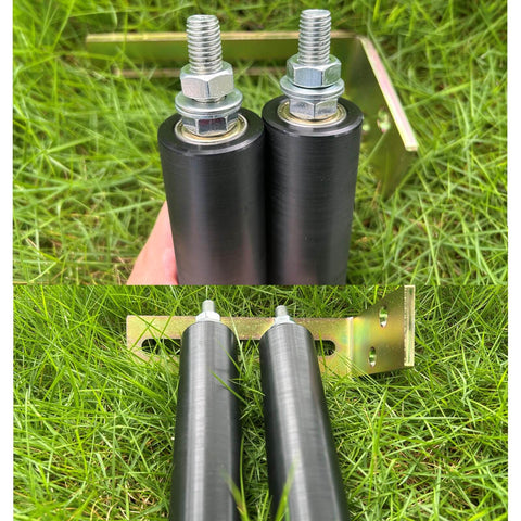 Heavy Duty Sliding Gate Roller Kit With 6 Inch Nylon Rollers Adjustable L Bracket Gate Guide And Support Hardware For Barn Doors