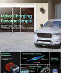 30W Solar Battery Charger With MPPT Controller And Adjustable Parameters 12V Trickle Maintainer on truck and charger details