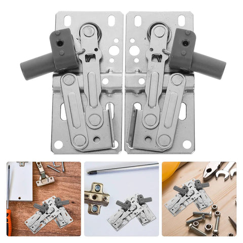 Soft Close 45 Degree Downward Drop Down Concealed Cabinet Hinges with Spring for Shoe Cabinets Flush Mount Pair, Easy Install