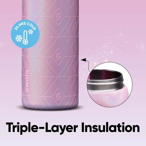 FreeSip Insulated Stainless Steel Water Bottle With Straw For Sports And Travel On The Go 32 Oz BPA Free Push Button Lid Pink Glinda