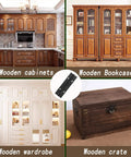 Wooden cabinets, bookcase, wardrobe, and crate using Six Pack Continuous And Piano Hinges For 4 Inch Openings In Black 304 Stainless Steel.