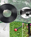 50 Foot One Quarter Inch Drip Irrigation Tubing For Lawn And Garden, Flexible Polyethylene Distribution Line Hose in garden setting