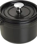 All Star Cast Iron Dutch Oven 1.25 Qt Round Cocotte Made In France Matte Black Heavy Duty Kitchen Workhorse With Tight Fitting Lid