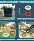 Two In One Faucet And Plumbing Washer Kit With 233 Pcs Beveled And Flat Gaskets for various water pipe connections.