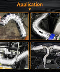 Piclafe 3'' polished 304 stainless steel exhaust pie-cut elbows, laser-cut and deburred, 5 pcs