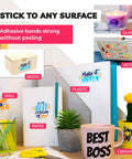 Ultra Clear Sticker Paper for Inkjet Printers 20 Sheets Transparent Glossy Vinyl on various surfaces with strong adhesive.