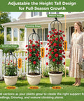 Space Saving Garden Obelisk Trellis For Climbing Plants Outdoor And Indoor Use, Rustproof Metal Plant Support