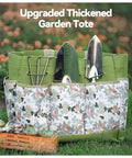 9-Piece Heavy Duty Garden Hand Tools Set With Rust-Proof Stainless Steel Tools And Cool Organizer Tote on grass background
