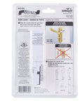 Back packaging of Castellan Surface Lever Latch With Deadbolt For Screen And Storm Doors Polished Brass Night Latch Tech No Lock Out Non Handed For Left Or Right Handed Doors Out Swing Metal And Wood 0.75 To 1.25 Inch Thick