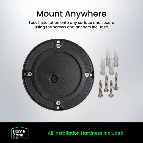 Back view of Solar Deck Lights 4 Pack Outdoor With Auto On Sensor Waterproof Weather Resistant, showing screws and anchors included.