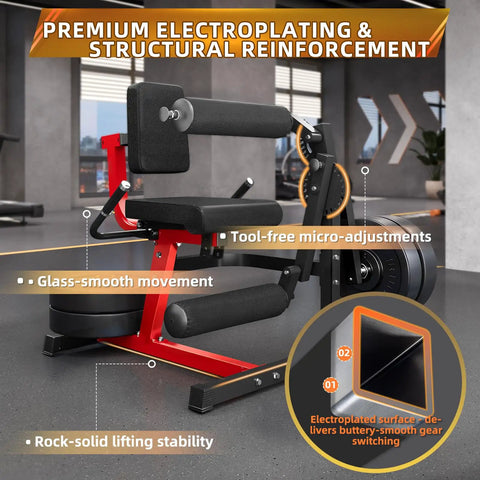 Heavy Duty Leg Extension And Curl Machine For Home Gym With Plate Loaded Rotary Extension Beast Mode Lower Body Workout