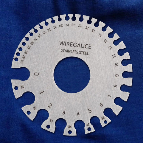 Stainless steel round wire gauge from Metal Sheet Thickness Gauge Set Of 3 Dual Sided Round Gauge And Wire Gauge For Welding.